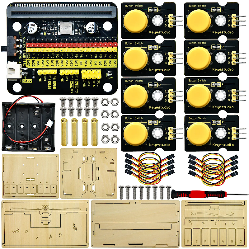 STEM Programming DIYButton Piano Learning kit - Keyestudio KS0801