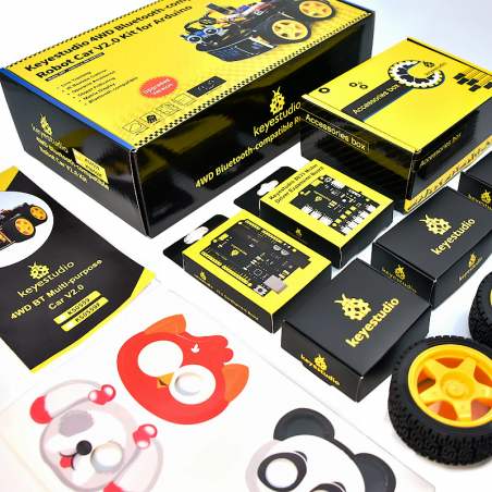 4WD Multi BT Robot Car Kit V2.0 - Keyestudio KS0470