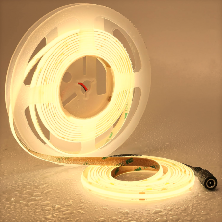 ULTRA FLEXIBLE COB LED STRIP, 12V IP35 480 LED/M, WARM WHITE - 5 METER