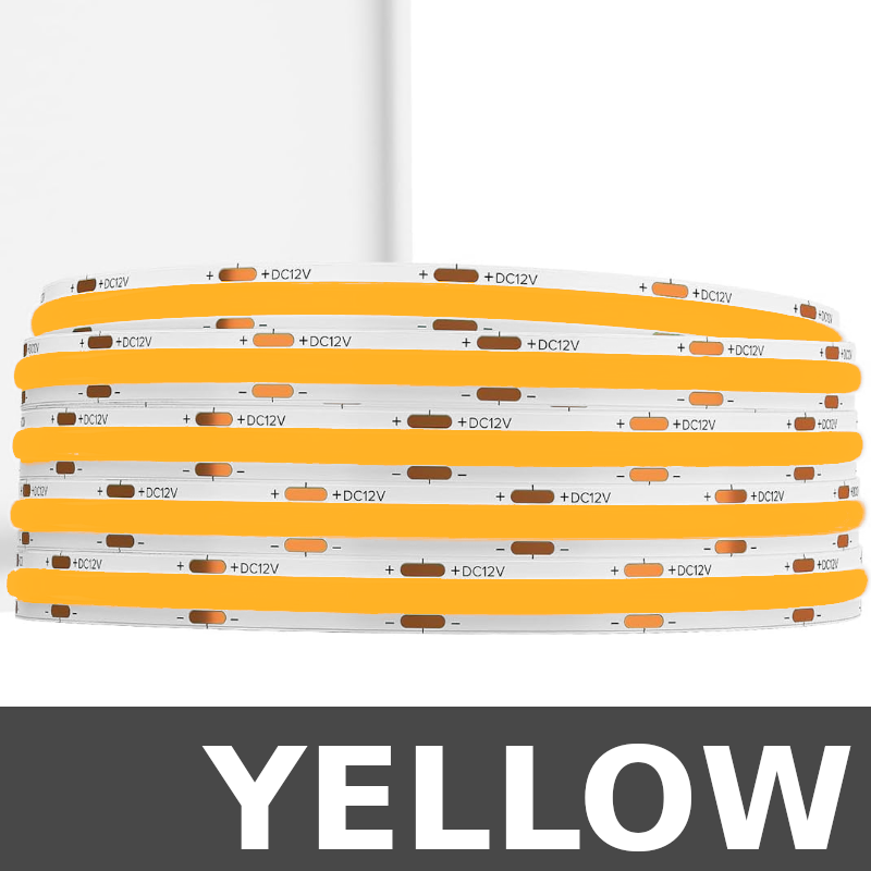 ULTRA FLEXIBLE COB LED STRIP 12V IP35 480 LED M Yellow 5 METER