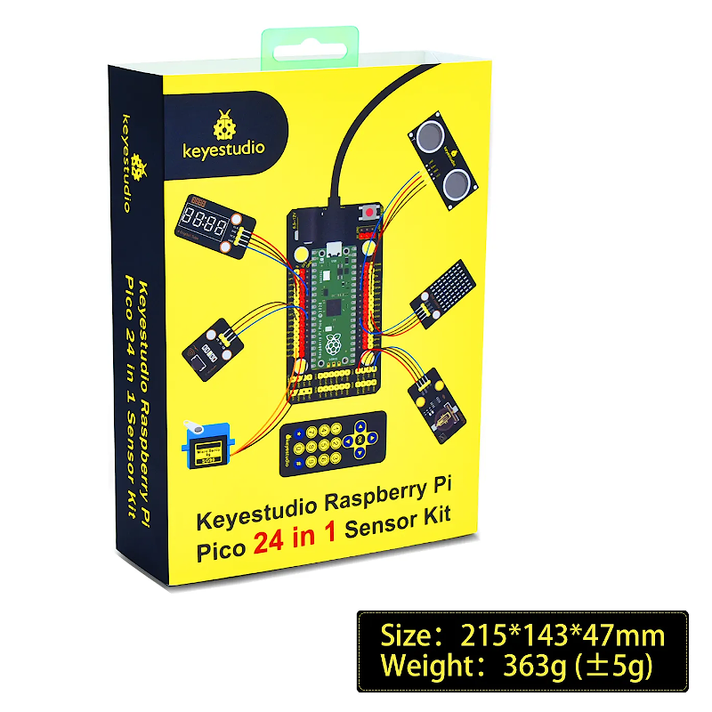 Raspberry Pi Pico 24 in 1 Sensor Starter Kit (pi pico board included ...