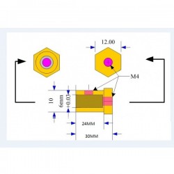 Wheel - Motor Adapter (2 Pack) - Hole Diameter: 6mm 