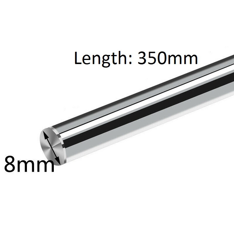 Smooth 8mm stainless steel rod 350mm length