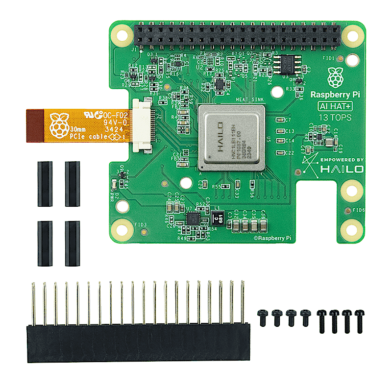 Placa HAT+ com acelerador de IA Hailo para Raspberry Pi 5 - Raspberry ...