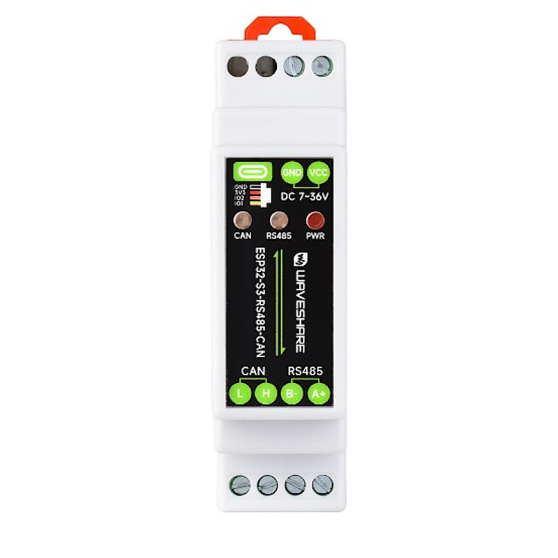 Industrial ESP32-S3 Control Board With RS485 And CAN Interfaces. Rail ...