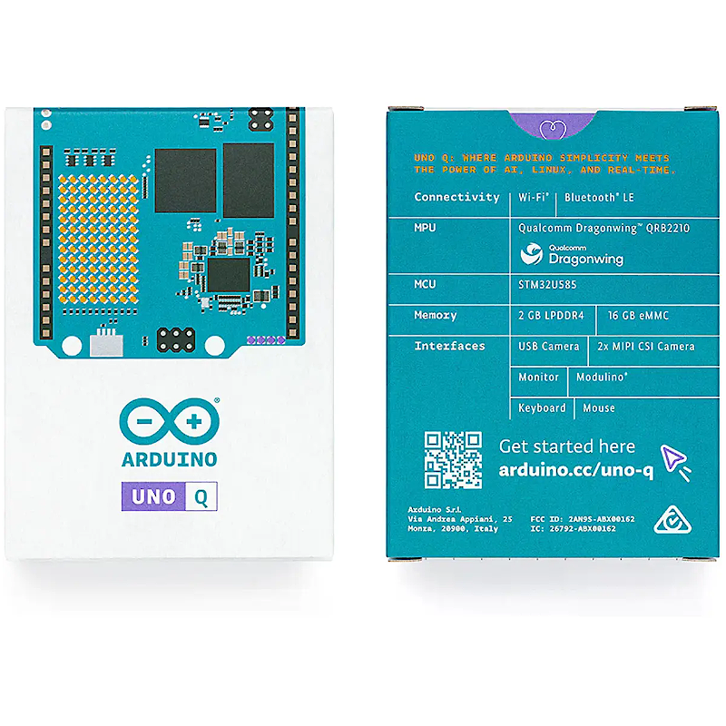 Arduino UNO Q 4GB (32GB eMMC) - Microcomputador c/ Linux Debian, Wi-Fi ...