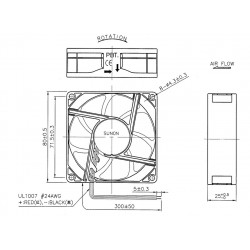 Ventilador 12VDC 80mm