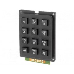 Alfanumeric Keypad 12 keys black