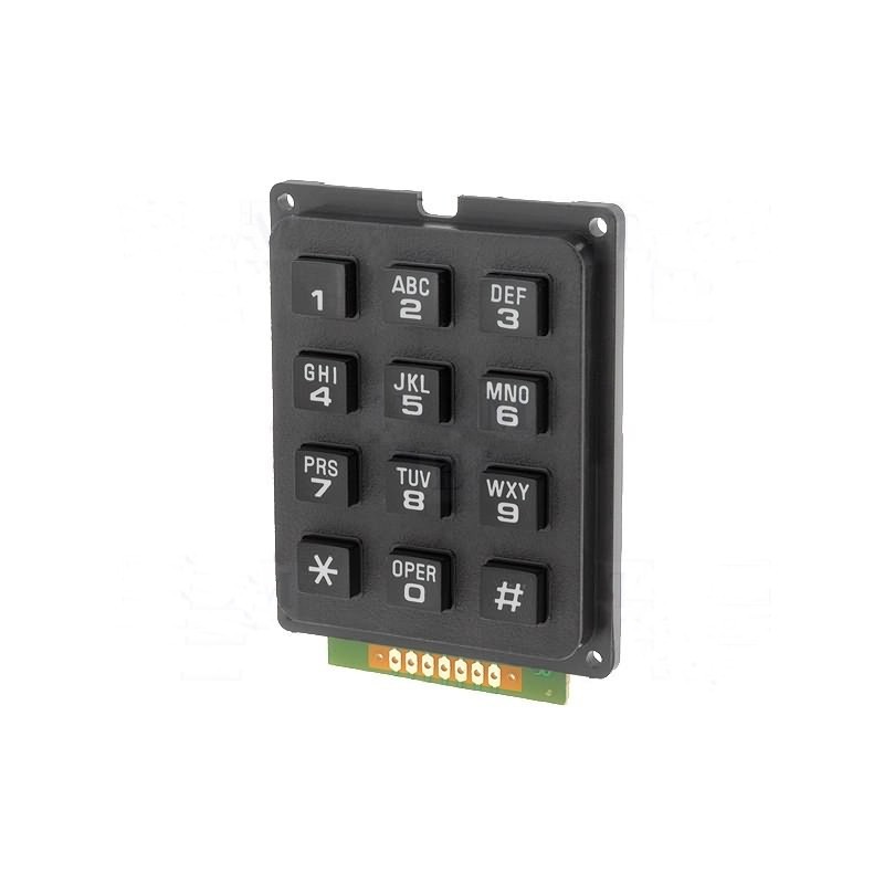 Alfanumeric Keypad 12 keys black