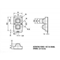 2 Metal keys keypad