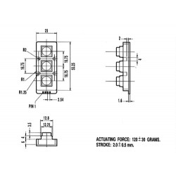 3 Metalic Keys Keypad