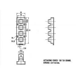 4 Metal Keys Keypad