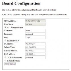 WIFI484 - 16Amp, 4 Channel Relay Module