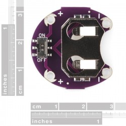 LilyPad Coin Cell Battery Holder - Switched – 20mm