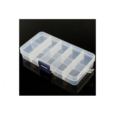 Adjustable Compartment Parts Box - 10 compartments