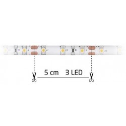 Flexible Cool White Strip with 300 SMD 3528 LEDs - 5 Mts 12V