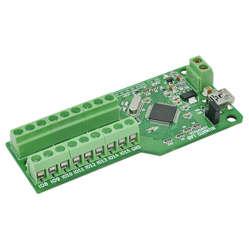 16 Channel USB GPIO Module With Analog Inputs