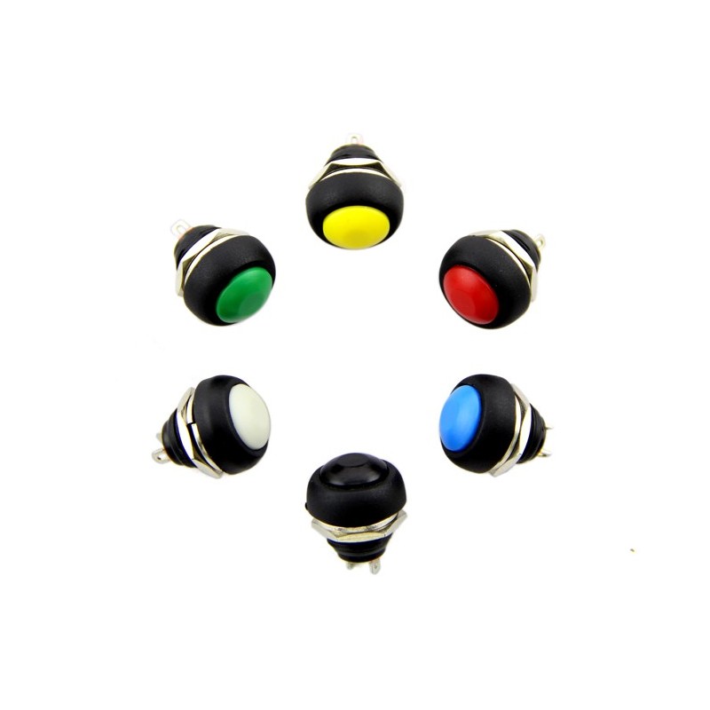 12mm Domed Push Button Pack