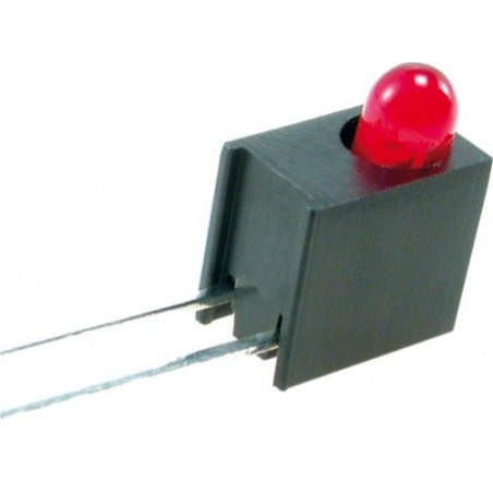 LED housing 3mm polyamide angular black UL94V-2 W:4.6mm