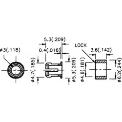 KINGBRIGHT LED holder 3mm two-piece