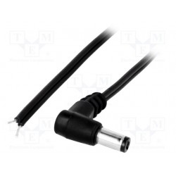 DC cable 1.5m with plug 90º 5.5 / 2.1 (9.5mm)