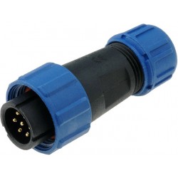 Plug SP13 IP68 for cable - 7 pin male