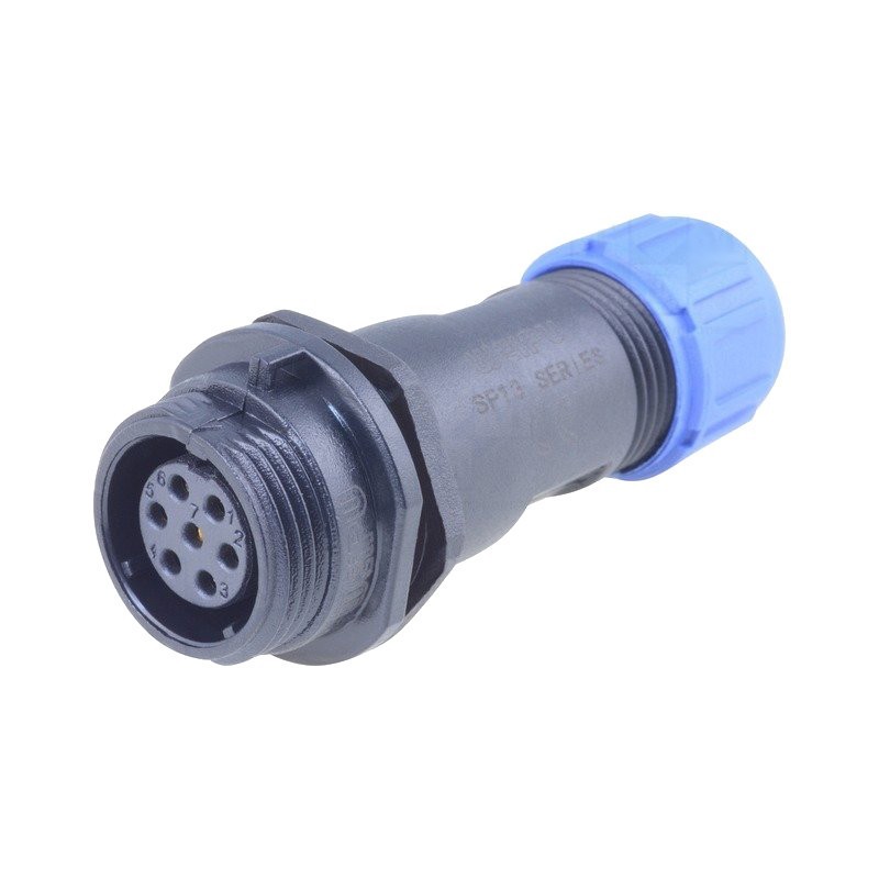 Plug SP13 IP68 for cable - 7 pin female