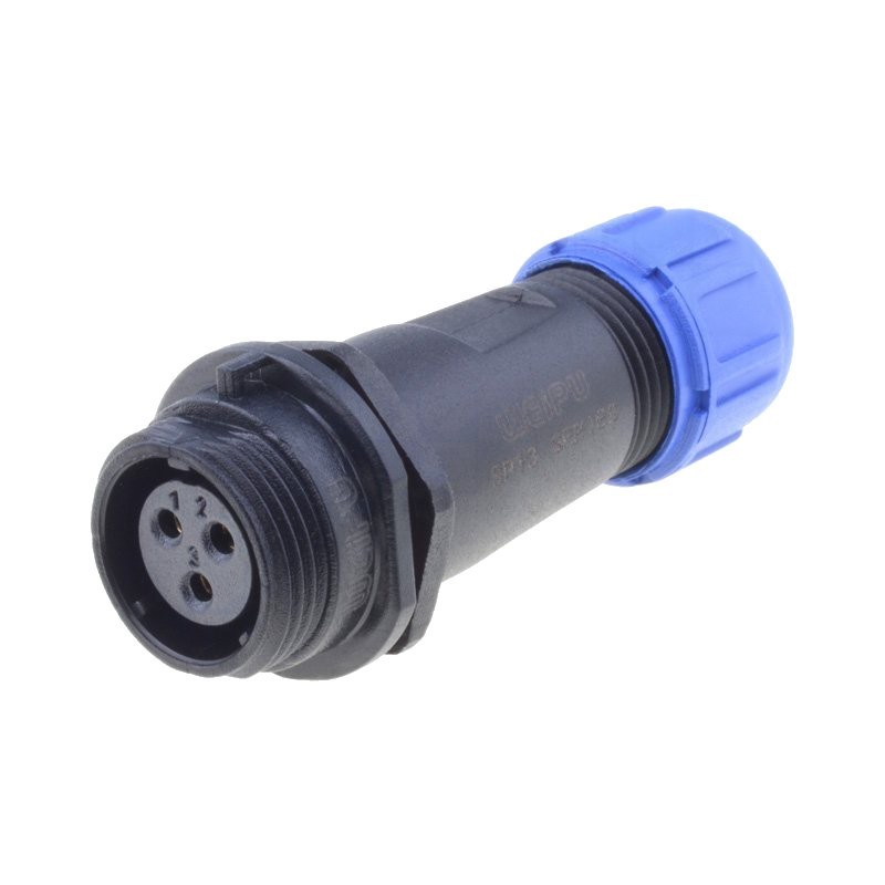 Plug SP13 IP68 for cable - 3 pin female