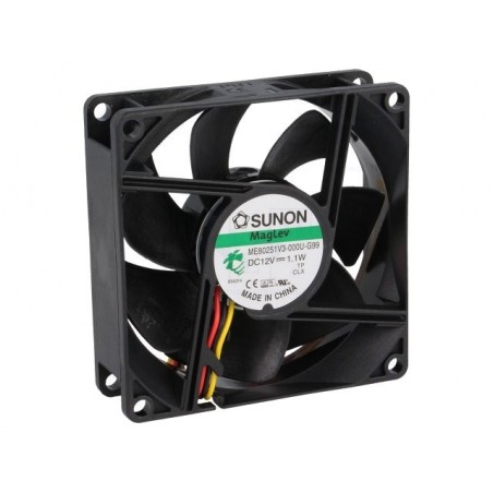 Fan 12VDC 80mm w / rotation sensor