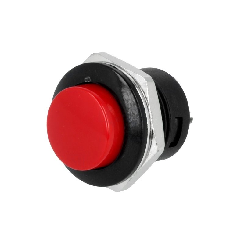 Push Button SPST-NO 3A - Red