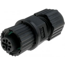 Conector M12 fêmea 4 pinos p/ cabo