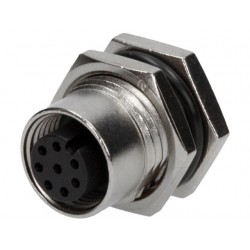 Plug Female 8-pin M12 f / panel