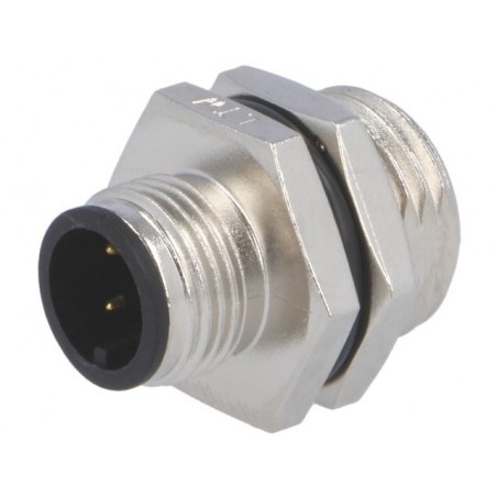 M12 4-pin male connector f / panel M12 4-pin male connector f / panel