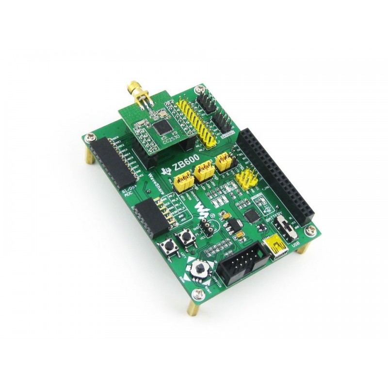  Kit de avaliação c/ módulo ZigBee CC2530 - 250m c/ LCD e sensores 