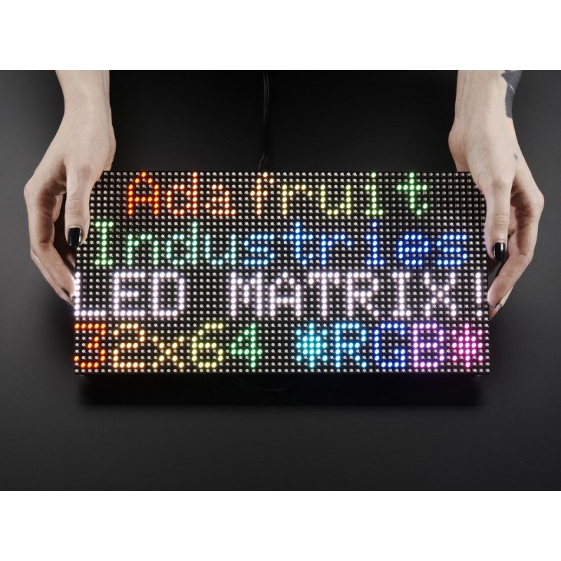  Matriz de LEDs RGB 64x32pixeis - 5mm pitch - 318x158mm 