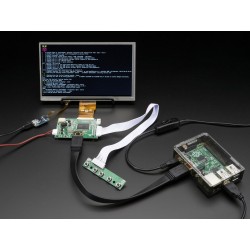  Ecrã tátil resistivo 7" 1024x600 HDMI 4 - Adafruit 