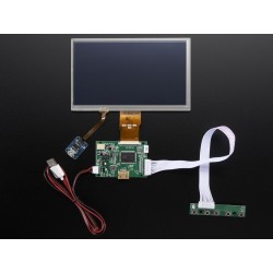  Ecrã tátil resistivo 7" 1024x600 HDMI 4 - Adafruit 