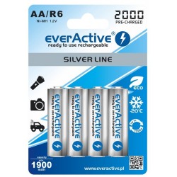 Pilhas Recarregaveis AA 2000mAh pack de 4