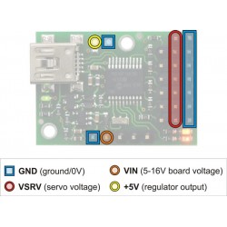 Controlador de 6 Servos por USB