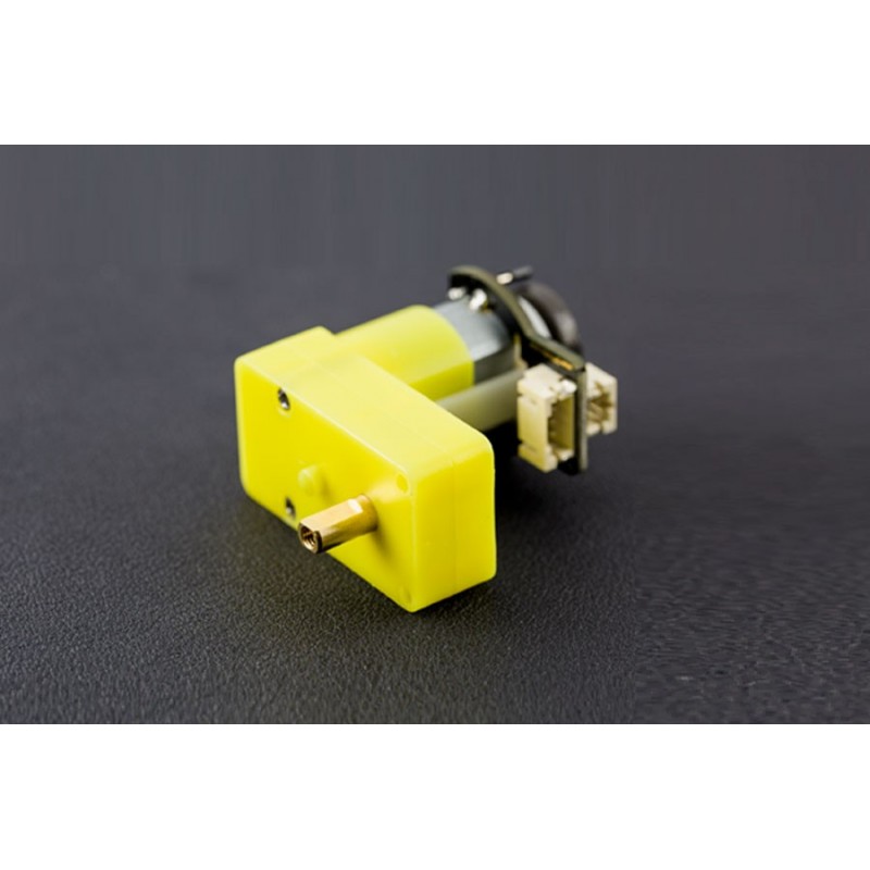 Micro Motor DC 90º com encoder e redutora 120:1 - 6V 160RPM