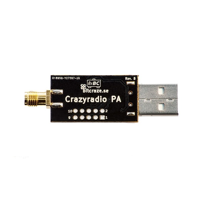 Adaptador Crazyradio PA longo alcance 2.4Ghz nRF24LU1+ antena
