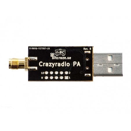 Adaptador Crazyradio PA longo alcance 2.4Ghz nRF24LU1+ antena