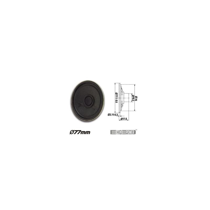 Altifalante Miniatura 1W 8 OHM 77MM HQ Power