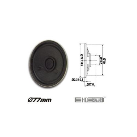 Altifalante Miniatura 1W 8 OHM 77MM HQ Power