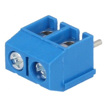 Terminal block 2 ways Blue