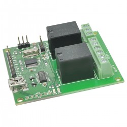 2 Channel USB Relay Module - USB miniB