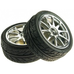 Par de Rodas Prateadas D65mm - FIT0199-S