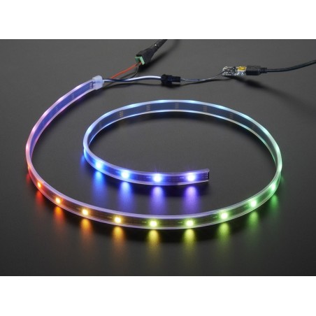 NeoPixel - Fita de LEDs RGB - 30 LEDs (1m) fundo preto (starter pack) NeoPixel - Fita de LEDs RGB - 30 LEDs (1m) fundo preto (starter pack)