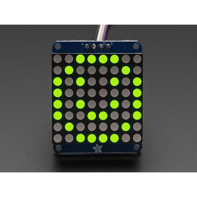 Adafruit Small 1.2" 8x8 LED Matrix w/I2C Backpack - Yellow-Green	