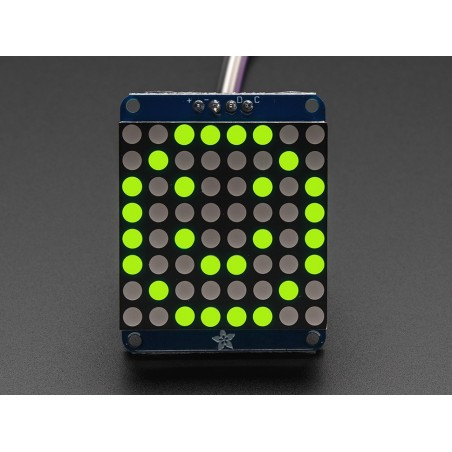 Adafruit Small 1.2" 8x8 LED Matrix w/I2C Backpack - Yellow-Green	